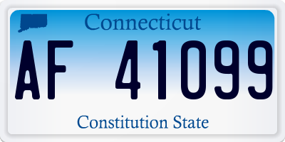 CT license plate AF41099