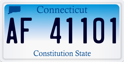 CT license plate AF41101