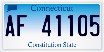 CT license plate AF41105