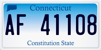 CT license plate AF41108