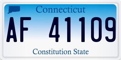 CT license plate AF41109