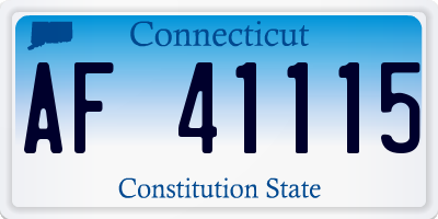 CT license plate AF41115