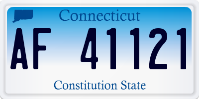 CT license plate AF41121