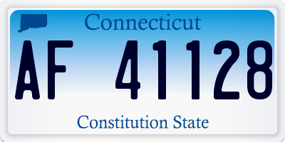 CT license plate AF41128