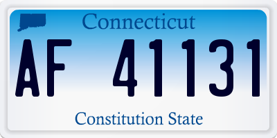 CT license plate AF41131