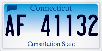 CT license plate AF41132