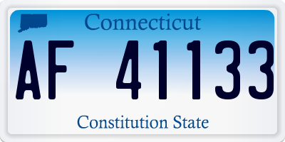 CT license plate AF41133
