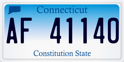 CT license plate AF41140