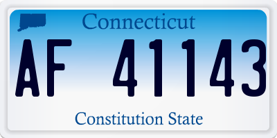 CT license plate AF41143