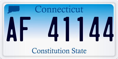 CT license plate AF41144