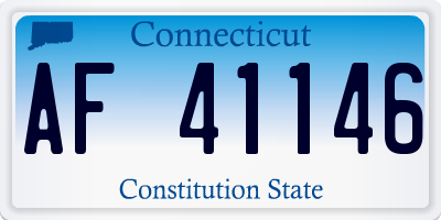 CT license plate AF41146