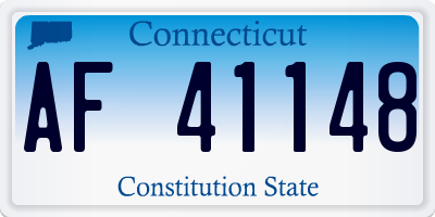 CT license plate AF41148