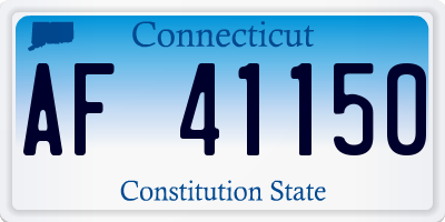 CT license plate AF41150