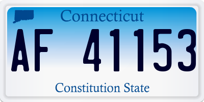 CT license plate AF41153