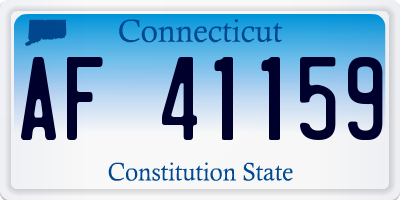 CT license plate AF41159