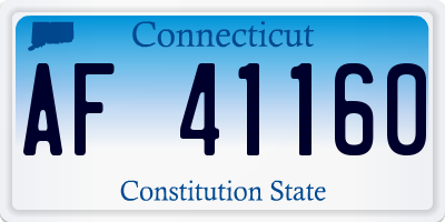 CT license plate AF41160