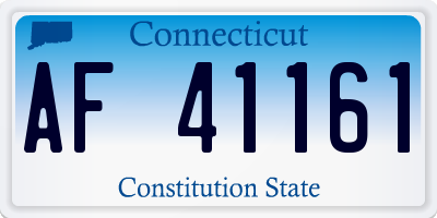 CT license plate AF41161
