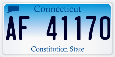 CT license plate AF41170
