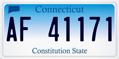 CT license plate AF41171
