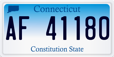 CT license plate AF41180