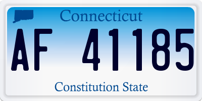 CT license plate AF41185