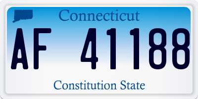 CT license plate AF41188