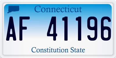 CT license plate AF41196