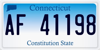 CT license plate AF41198