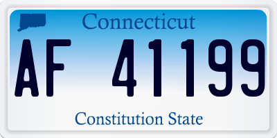 CT license plate AF41199