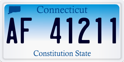 CT license plate AF41211