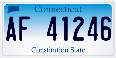 CT license plate AF41246