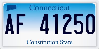 CT license plate AF41250