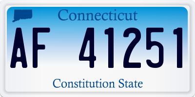 CT license plate AF41251