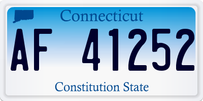 CT license plate AF41252