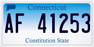 CT license plate AF41253