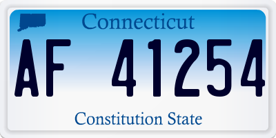 CT license plate AF41254