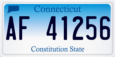 CT license plate AF41256