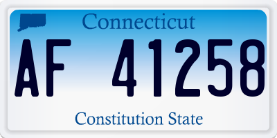 CT license plate AF41258