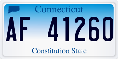 CT license plate AF41260
