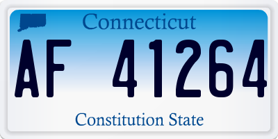 CT license plate AF41264