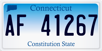 CT license plate AF41267