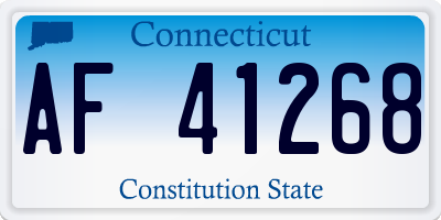 CT license plate AF41268