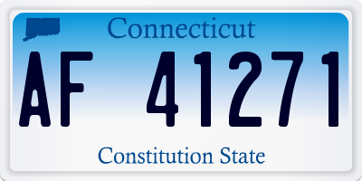 CT license plate AF41271