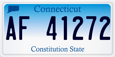 CT license plate AF41272