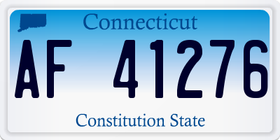 CT license plate AF41276