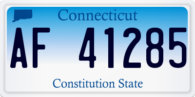 CT license plate AF41285