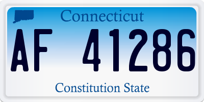 CT license plate AF41286