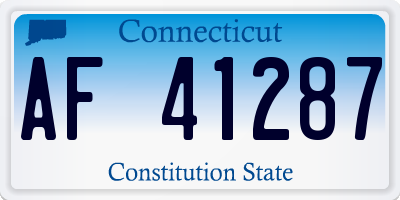 CT license plate AF41287