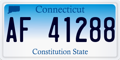 CT license plate AF41288