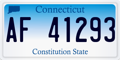 CT license plate AF41293